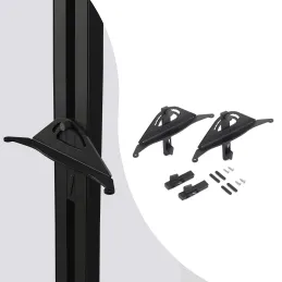 Ensemble de supports pour étagère en bois inclinable pour le système modulaire de dressing ZERO / Noir mat