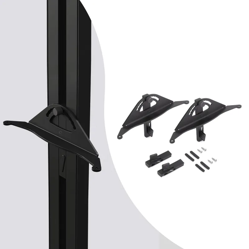 Ensemble de supports pour étagère en bois inclinable pour le système modulaire de dressing ZERO / Noir mat