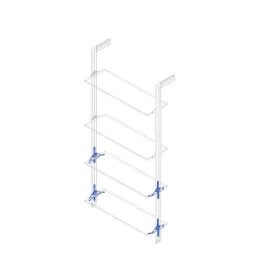 Ensemble de supports pour étagère en bois inclinable pour le système modulaire de dressing ZERO / Noir mat
