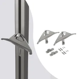 Ensemble de supports pour étagère en bois inclinable pour système modulaire de dressing ZERO / Beige