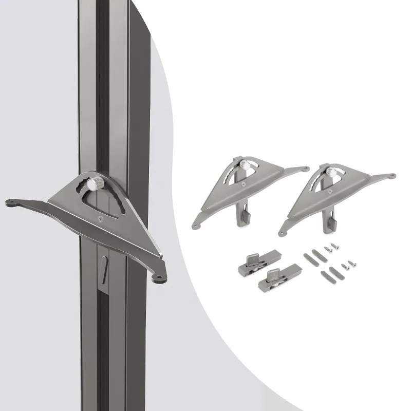 Ensemble de supports pour étagère en bois inclinable pour système modulaire de dressing ZERO / Beige