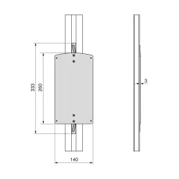 Kit de fixations pour valet rabattable pour système modulaire de dressing ZERO / Noir mat