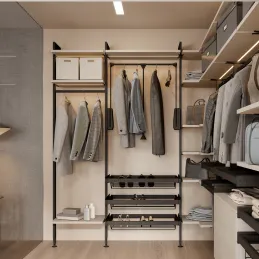 Ensemble de poignées pour paniers coulissants pour système modulaire de dressing ZERO / Noir mat