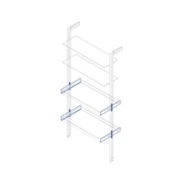 Ensemble de poignées pour paniers coulissants pour système modulaire de dressing ZERO / Noir mat