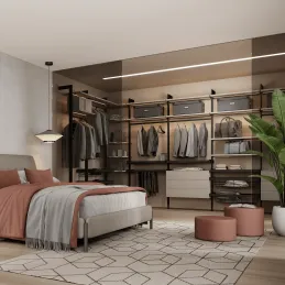 Ensemble de poignées pour paniers coulissants pour système modulaire de dressing ZERO / Noir mat