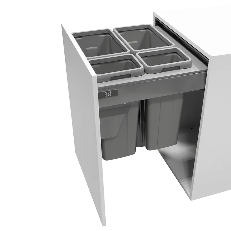 Poubelle coulissante STRONGBIN 600 – 72 L / Grise