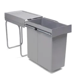 Poubelle coulissante LINEA 300 mm – 1 × 40 L / Grise