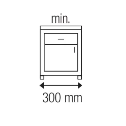 Poubelle coulissante LINEA 300 mm – 2 x 14 L / Grise