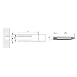 Kit de ferrures d’assemblage pour lit SPIRAL LOCK / Blanc