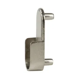 Embout de tringle de penderie à pointes – ovale / Chrome brillant