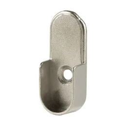 Embout de tringle de penderie à pointes – ovale / Chrome brillant