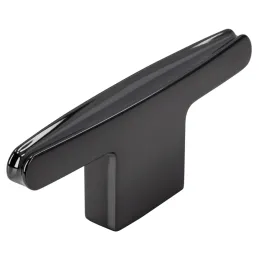 Bouton de meuble SANTO / Noir brillant