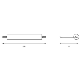 Étagère pour rouleau de papier pour profil USEit / Noir brossé