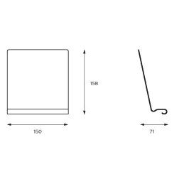 Support pour tablette pour profil USEit / Noir brossé