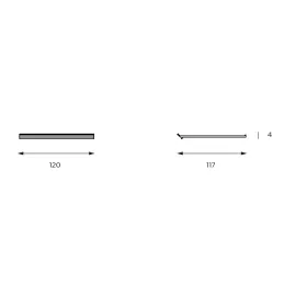 Support de pot de fleurs pour profilé USEit / Noir brossé