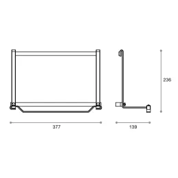 Porte-rouleau de papier pour profil FERE / Noir graphite