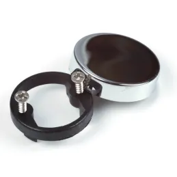 Charnière à clipser sur verre CLIP 95° avec embase et cache / Chrome brillant