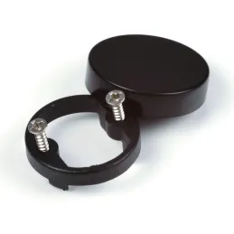 Charnière à clipser sur verre CLIP 95° avec embase et cache / Noir mat