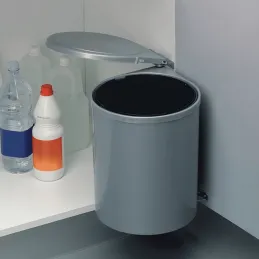 Poubelle ronde KLASIK 13 l / Grise