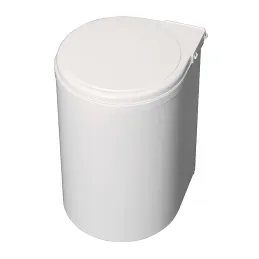 Poubelle ronde KLASIK 13 l / Blanche