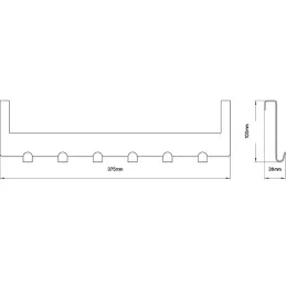 Patère design pour porte PRIX Maxi / Noir mat