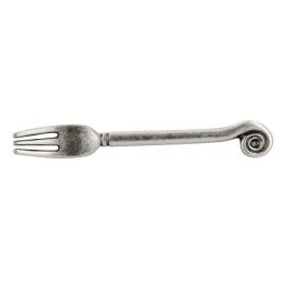 Poignée FORK / Argent vieilli