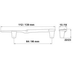 Poignée KNIFE / Vieil argent