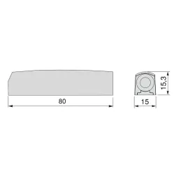 Piston d’ouverture sans poignée pour portes LITE / Anthracite