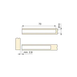 Piston d’ouverture sans poignée pour portes LITE / Anthracite