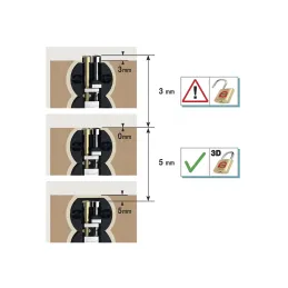 Ferrure de suspension pour panneau – miroir avec pièce de fixation հակ‑partie