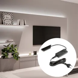 Transformateur LED (adaptateur secteur) 12 V avec connecteurs intégrés / Noir