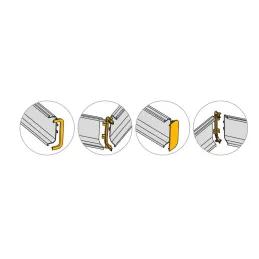 Jeu d’embouts en PVC pour profils GOLA - C / Aluminium