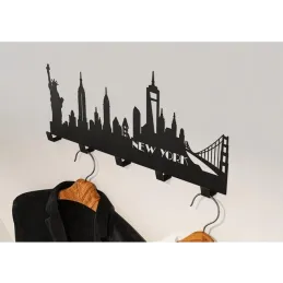 Patère murale NEW YORK / Noir mat