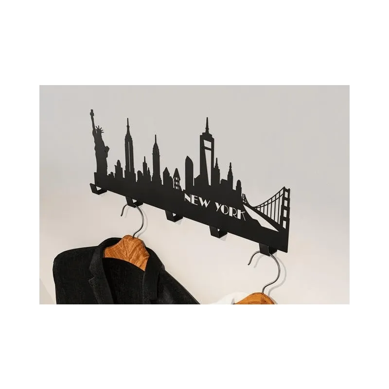 Patère murale NEW YORK / Noir mat