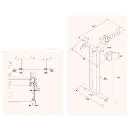 Structure pour table pliante FOLD / Noire