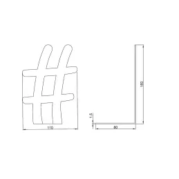 Support pour livres HASTAG 2 / Noir mat