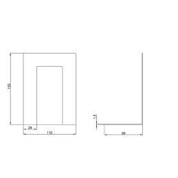 Support pour livres QUADRO / Noir mat