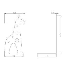Porte-livres GIRAFFE / Noir mat