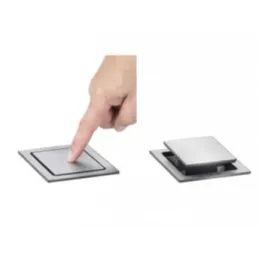 Prise escamotable SQUARE UP SCHUKO 1×230 V + USB A-C / Inox