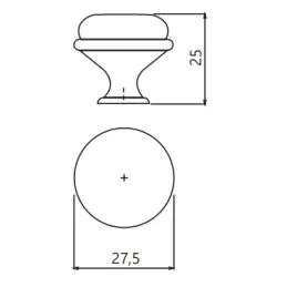 Bouton de meuble ORIENT / Porcelaine à motif – ornement doré