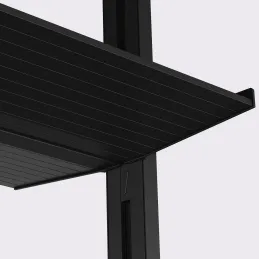 Étagère métallique de 1000 mm avec supports pour système modulaire de dressing ZERO / Noir mat