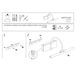 Lampe de salle de bains GIOTTO LED 600 mm / Laiton vieilli