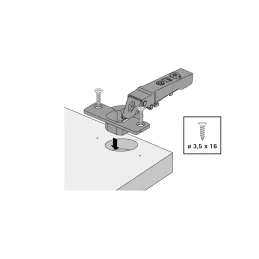Charnière à recouvrement avec amortisseur 105° NOVISYS 45 / Silent system