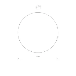Lampe LED design RING M 250 mm / Cuivre