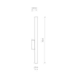 Lampe design LASER WALL 400 mm / Or-noir