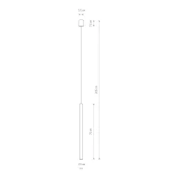 Lampe design LASER 750 mm / Noir mat