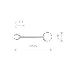 Luminaire design ORBIT I 325 mm / Blanc mat‑ mat