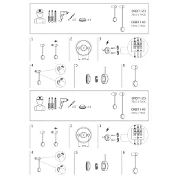 Luminaire design ORBIT I 325 mm / Blanc mat‑ mat