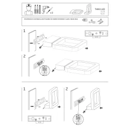 Applique LED d’extérieur THIKA WALL 15 W / Noir mat