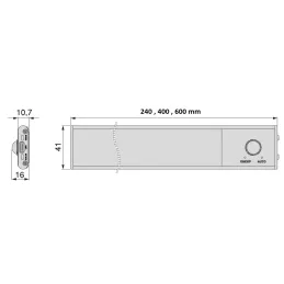 Éclairage LED sous meuble avec détecteur de mouvement KRAUS / Noir mat